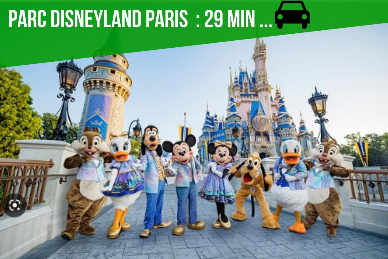 The Sunshine- Appart Cosy Proche Paris-Disney Avec Parking Prive Dans Residence Meaux Exteriör bild