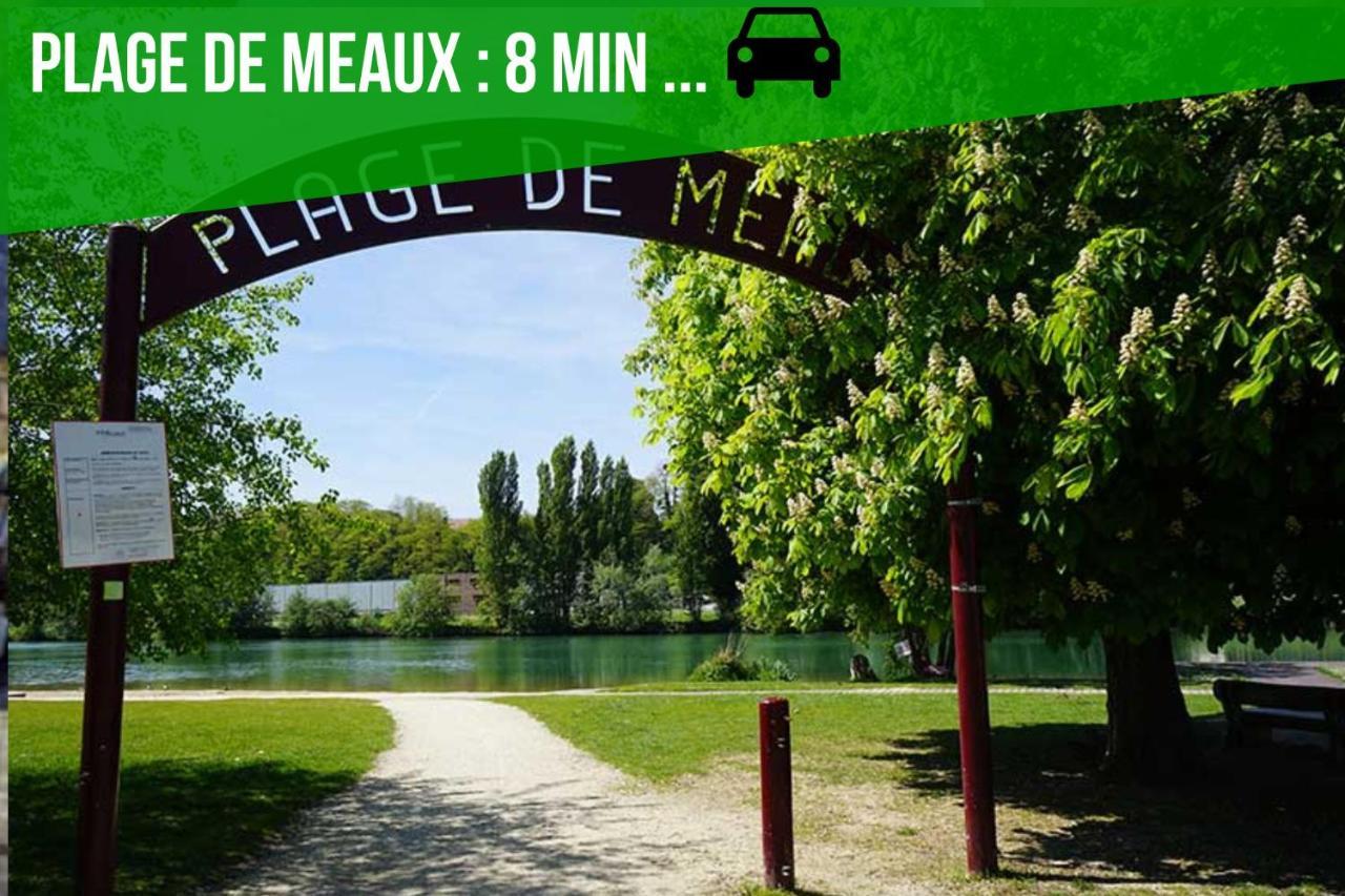 The Sunshine- Appart Cosy Proche Paris-Disney Avec Parking Prive Dans Residence Meaux Exteriör bild