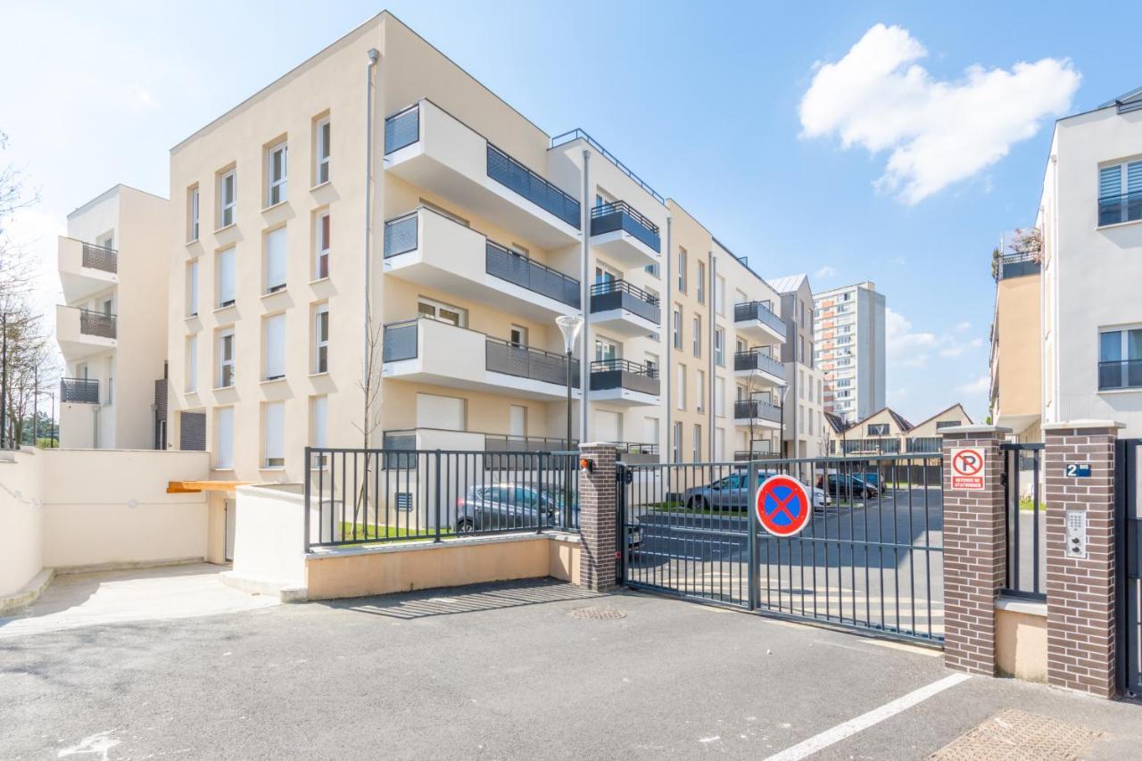 The Sunshine- Appart Cosy Proche Paris-Disney Avec Parking Prive Dans Residence Meaux Exteriör bild